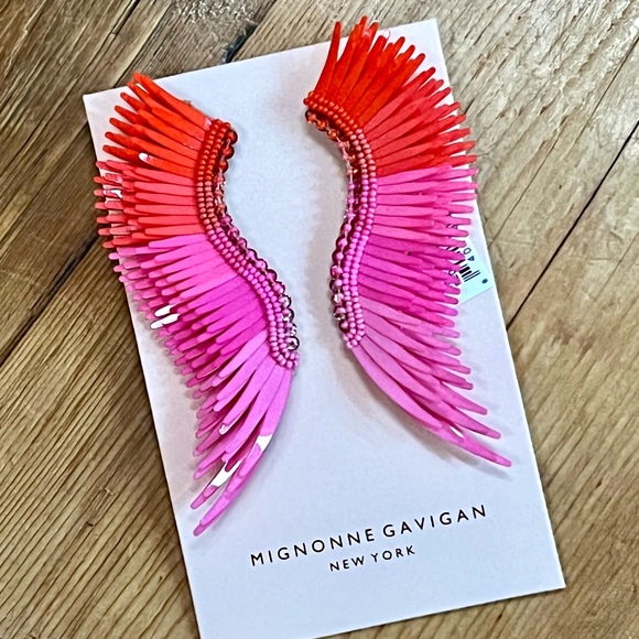 🌺🎉HP🎉🌺 NWT Mignonne Gavigan Madeline Earrings Red Multi - Picture 11 of 14